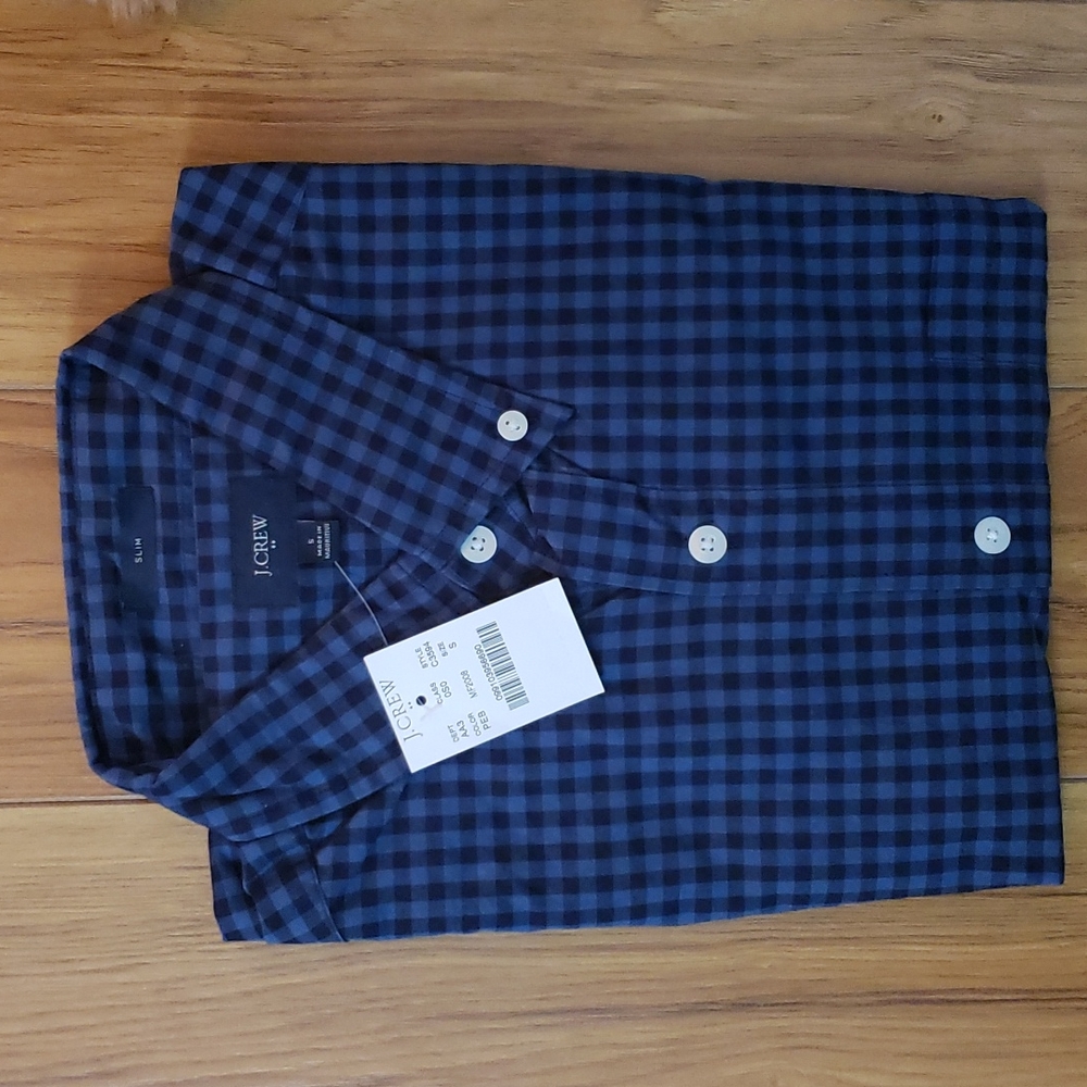 J. Crew Cotton Gingham Button Down Shirt - Picture 1 of 4